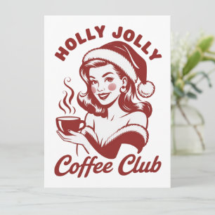 Cartão De Festividades Clube de Café Alegre e Divertido Crismas Sarcástic