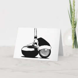 Cartão De Festividades Clube e Bola de Golfe de Natal