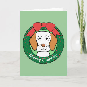 Cartão De Festividades Clumber Spaniel Natal