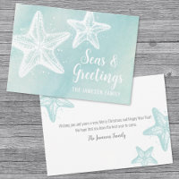 Coaster Watercolor Beach Christmas