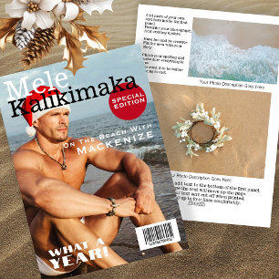 Cartão De Festividades Cobrir da revista Mele Kalikimaka Personalizado