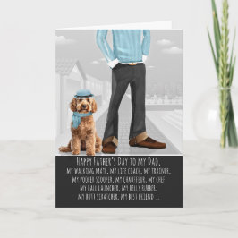 Cartão De Festividades Cockapoo Cachorro e Pai para o Dia dos Pais