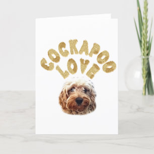 Cartão De Festividades Cockapoo love