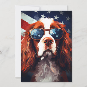 Cartão De Festividades Cocker Spaniel 4 de julho Dia da Independência
