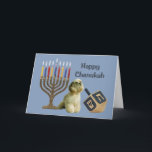 Cartão De Festividades Cocker Spaniel Chanukah Card Menorah4<br><div class="desc">Remembering family and friends during the Chanukah season is a wonderful way to keep in touch with the people you love and care about. I created these dog Chanukah cards with love and care and I am sure anyone who loves dogs will be delighted to receive them. You do have...</div>