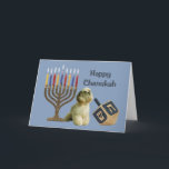 Cartão De Festividades Cocker Spaniel Chanukah Card Menorah4<br><div class="desc">Remembering family and friends during the Chanukah season is a wonderful way to keep in touch with the people you love and care about. I created these dog Chanukah cards with love and care and I am sure anyone who loves dogs will be delighted to receive them. You do have...</div>