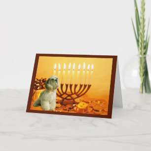 Cartão De Festividades Cocker Spaniel Chanukah Card Menorah4