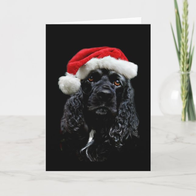 Cartão De Festividades Cocker Spaniel Christmas (Frente)