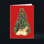 Cartão De Festividades Cocker Spaniel Christmas Card Tree<br><div class="desc">Remembering family and friends during the holiday season is a wonderful way to keep in touch with the people you love and care about. I created these dog holiday cards with love and care and I am sure anyone who loves dogs will be delighted to receive them. You do have...</div>