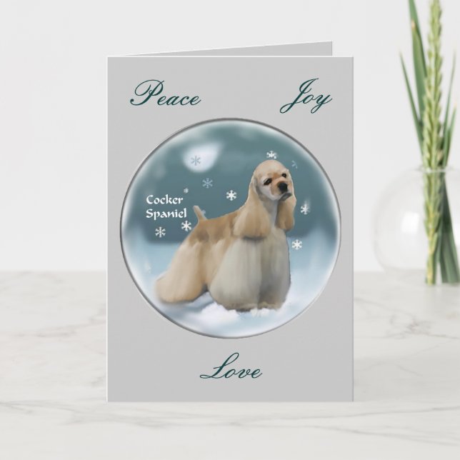 Cartão De Festividades Cocker Spaniel Christmas Gifts (Frente)