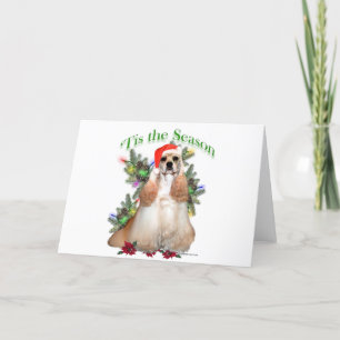Cartão De Festividades Cocker Spaniel "Tis