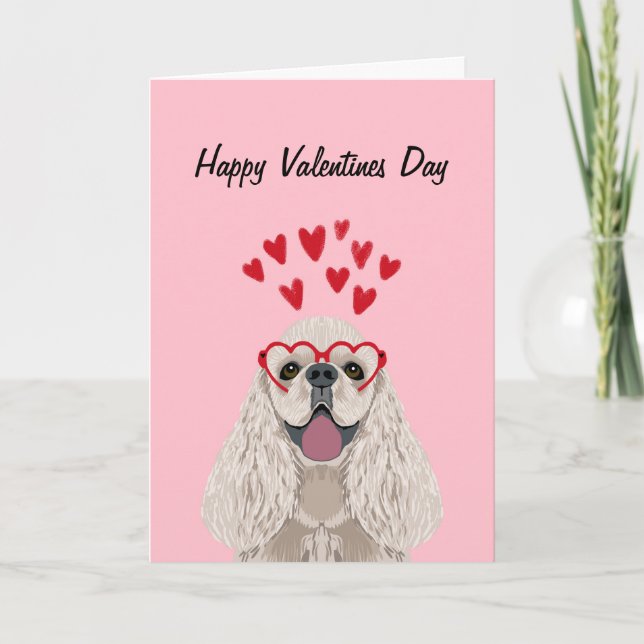 Cartão De Festividades Cocker Spaniel Valentines Card - pet valentines (Frente)