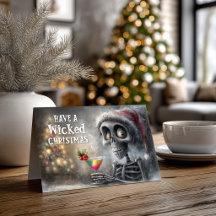 Cocktail e Esqueleto de Natal