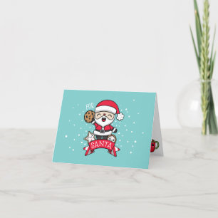 Cartão De Festividades Cocoa e Biscoitos para o Papai Noel