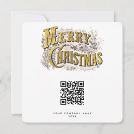 Cartão De Festividades Código QR da Empresa Corporativa de Natal Digitali