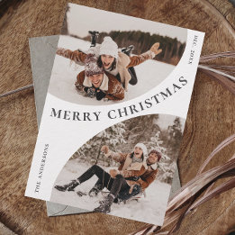 Cartão De Festividades Código QR de Natal do Elegante Simples Na moda 3 F