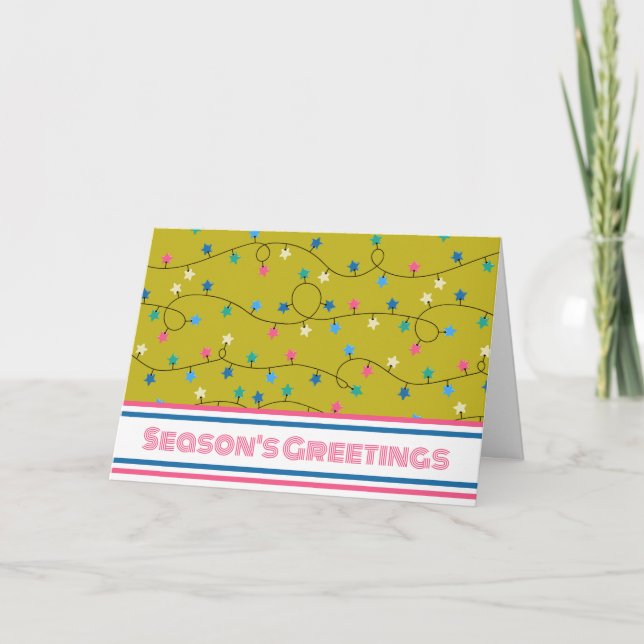 Cartão De Festividades Código QR de Negócio Personalizado Retroativo Nata (Frente)