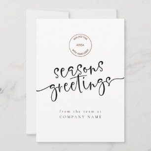 Cartão De Festividades Código QR do logotipo corporativo Qualquer Coluna