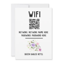 Código WiFi com código QR e Design Floral