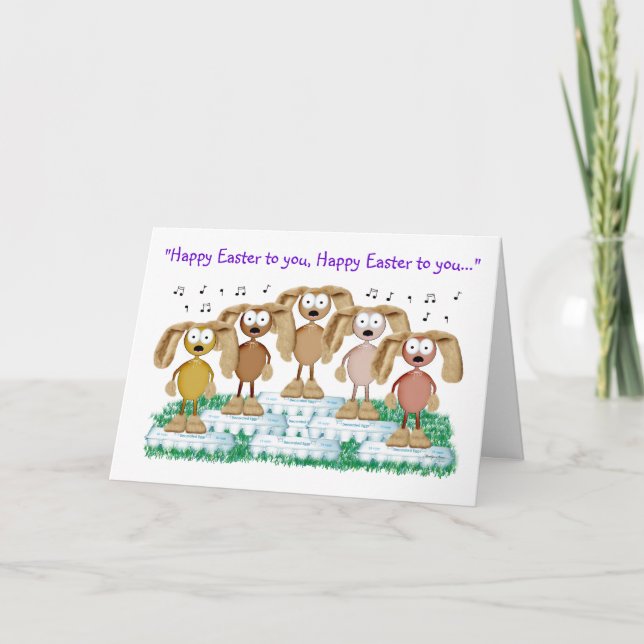 Cartão De Festividades Coelhinho (Frente)