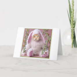 Cartão De Festividades Coelhinho da Páscoa Claude do gato