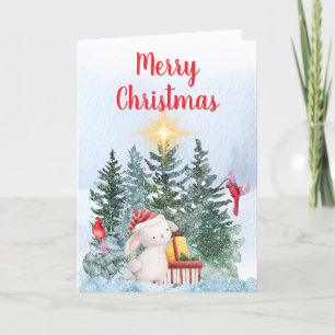 Cartão De Festividades Coelho & Cardinals