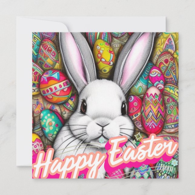 Cartão De Festividades Coelho da Páscoa (Frente)