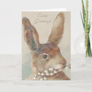 Cartão De Festividades Coelho da Páscoa Vintage