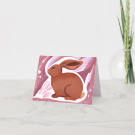 Cartão De Festividades Coelho de Páscoa de Chocolate | Aquarela Pastel Fo