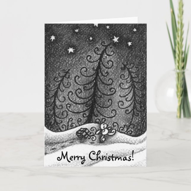 Cartão De Festividades Coelho de passeio (Frente)