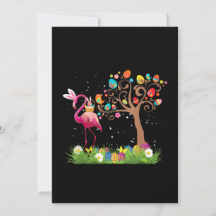 Cartão De Festividades Coelho Flamingo Páscoa 2021 Fãs de Flamingo Fofo