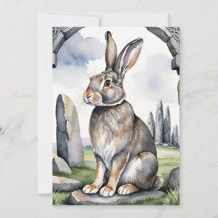 Cartão De Festividades Coelho Ostara Equinócio da Primavera Eostre Wicca