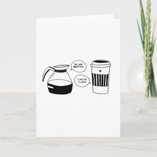Cartão De Festividades Coffee Latte Valentine's Love (Frente)