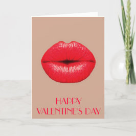 Cartão De Festividades Coffee Lips kiss kiss pop art Valentine's Day