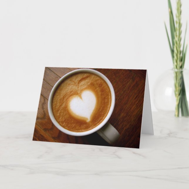 Cartão De Festividades Coffee Lover Customizable Valentine Card (Frente)