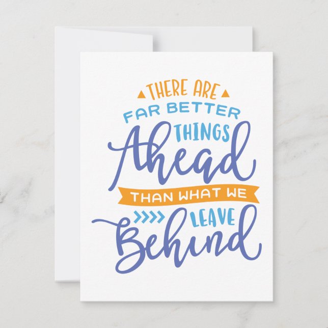 Cartão De Festividades Coisas Melhores Adiante Ano Novo (Frente)