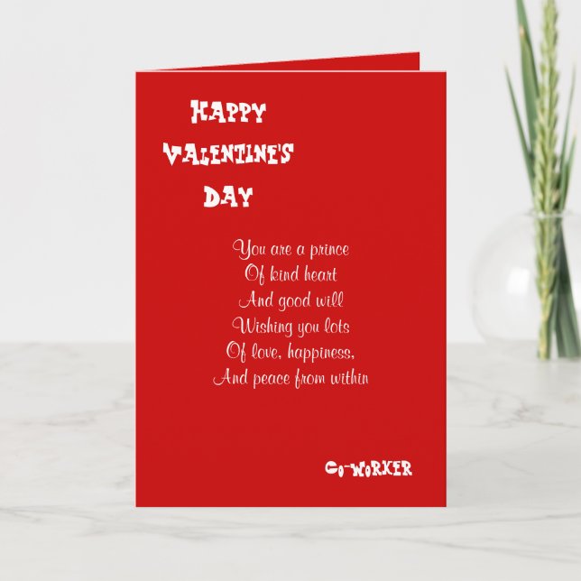 Cartão De Festividades Colaborador no dia de os namorados (Frente)