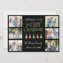 Colagem das árvores do Feliz Natal