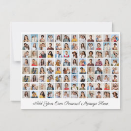 Cartão De Festividades Colagem de 96 Fotos Adicione seu Próprio Agradecim