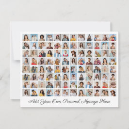 Cartão De Festividades Colagem de 96 Fotos Adicione seu próprio Agradecim