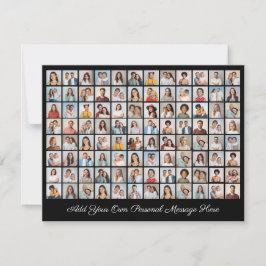 Cartão De Festividades Colagem de 96 Fotos Adicione seu Próprio Agradecim