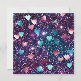 Cartão De Festividades Colagem de coração do dia dos namorados brilhante