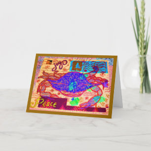 Cartão De Festividades Colagem de Feriados do Caranguejo