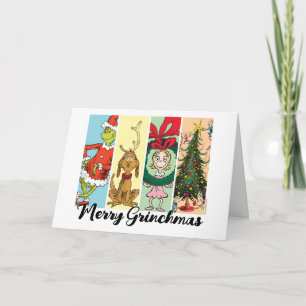 Cartão De Festividades Colagem de Férias Merry Grinchmas