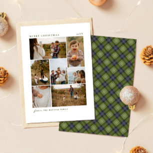 Cartão De Festividades Colagem de Fotografias da Família 7 da Xadrez de N