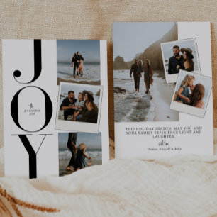 Cartão De Festividades Colagem de Fotografias de Instantâneos de Joy Eleg