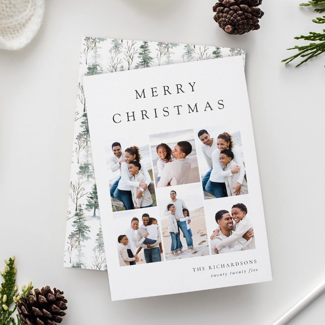 Cartão De Festividades Colagem de Fotografias do Winter Woodland 6 (Criador carregado)