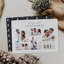 Cartão De Festividades Colagem de Fotografias Elegante 6 de Natal Merries