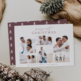 Cartão De Festividades Colagem de Fotografias Elegante 6 de Natal Merries
