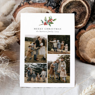 Cartão De Festividades Colagem de Fotografias Floral de 5 Aquelas Cores d
